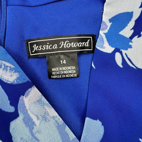 Jessica Howard Faux Wrap Floral Chiffon Maxi Dress 14 Wedding Guest Occasion - Picture 10 of 12